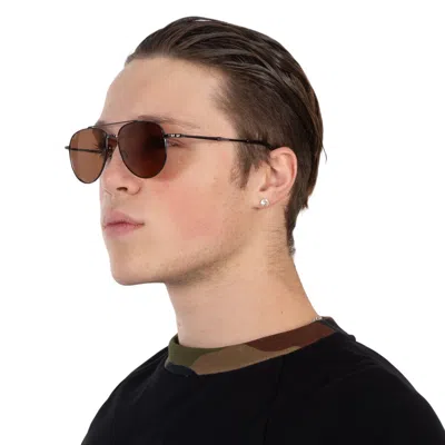 Ferragamo Brown Pilot Unisex Sunglasses Sf226s 021 58