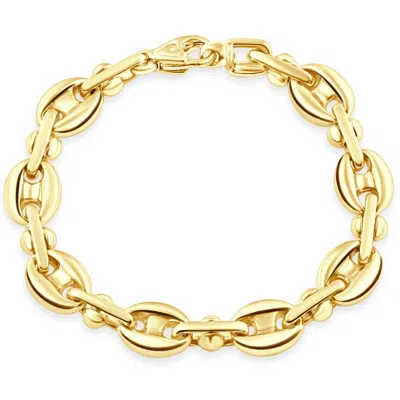 Pompeii3 Men's Designed Mariner 14k Gold (70g) Or Platinum (131g) 10mm Link Bracelet 8.5"