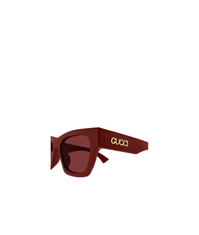 Gucci Gg1835s Linea Name Of Brand 003 Burgundy Red Sunglasses In Burgundy