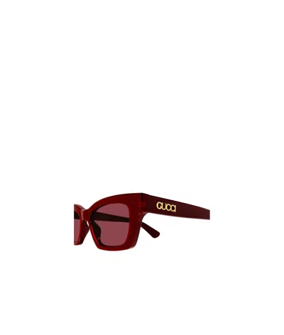 Gucci Logo Rectangular Cat-eye Sunglasses
