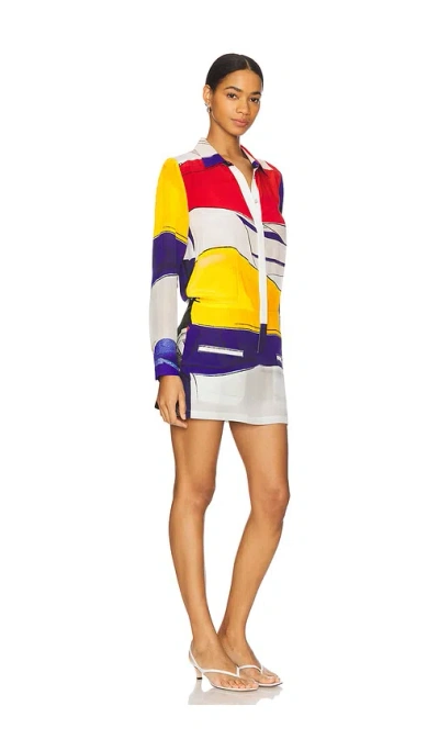 真丝衬衫式连衣裙