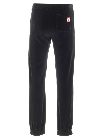 Valentino Black Chenille Jogger Trousers Black