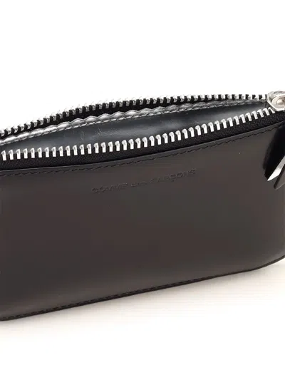 Comme Des Garçons Small Red Leather Coin Purse Wallets Black