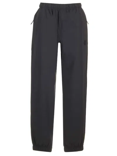 Shop Moncler Black Joggers In Stretch Technical Nylon Trousers Black