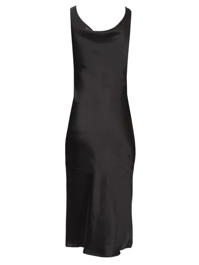 Norma Kamali Drape Neck Satin Dress