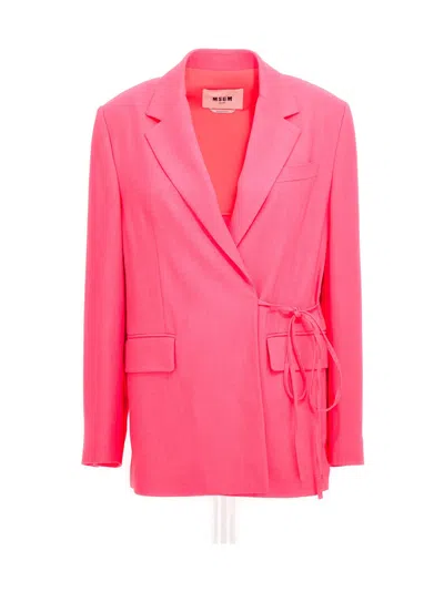 MSGM BLAZER PORTAFOGLIO BLAZER AND SUITS FUCHSIA 