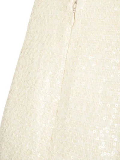 Self-portrait Bouclé Pearl Trim Mini Skirt