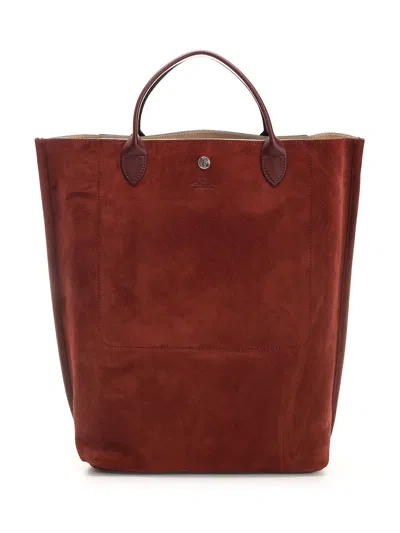 Longchamp Paris Cabas Longchamp Velours - Sac Porté Main Handbags Bordeaux