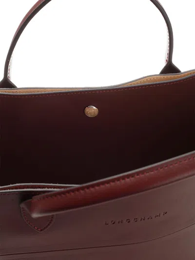 Longchamp Paris Cabas Longchamp Velours - Sac Porté Main Handbags Bordeaux