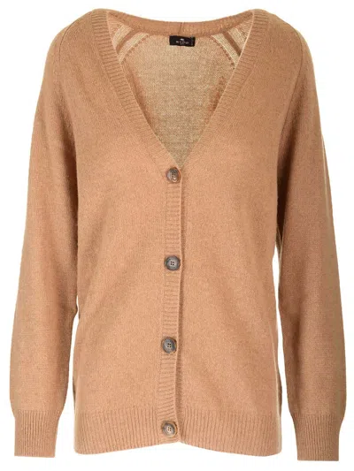 Etro Cashmere Cardigan Knitwear Beige