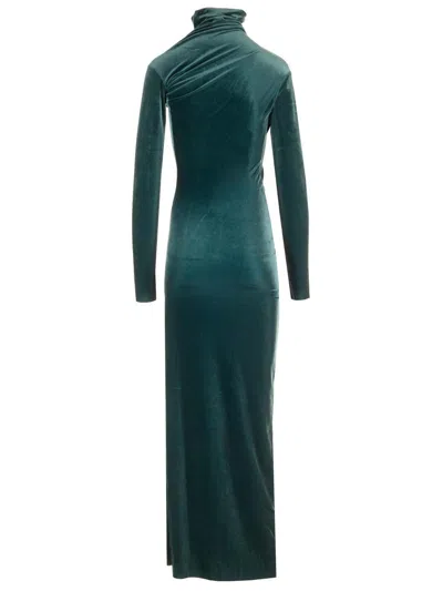 Amazuìn Chelsea Velvet Dress In Green
