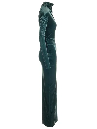 Amazuìn Chelsea Velvet Dress In Green
