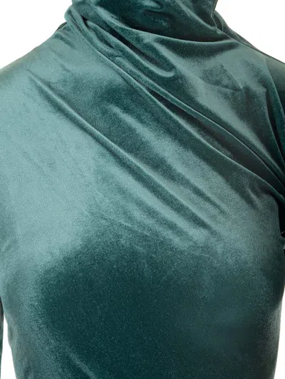 Amazuìn Chelsea Velvet Dress In Green