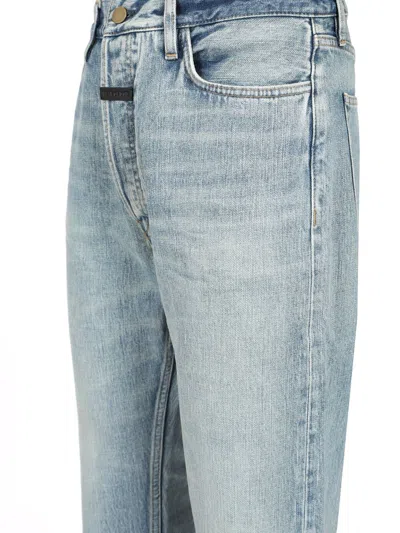 Fear Of God Five-pocket Raw Hem Straight Leg Jeans