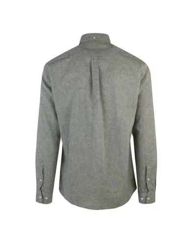 Barbour Camicia Botton Down In Misto Lino