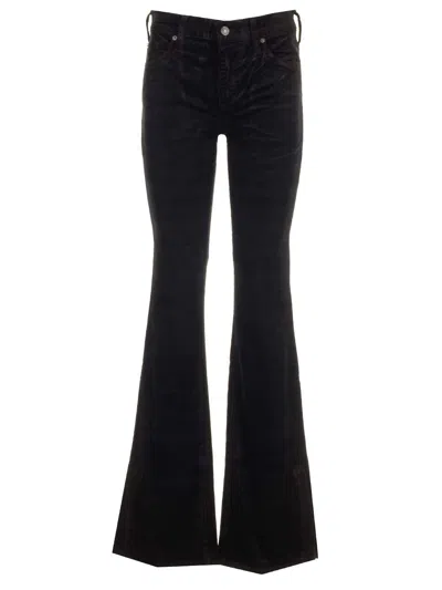 7 For All Mankind Corduroy Trousers Jeans Black