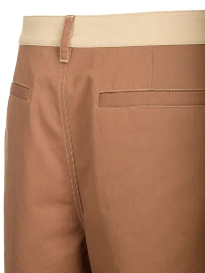 Off-white Cotton Cargo Pants Trousers Brown