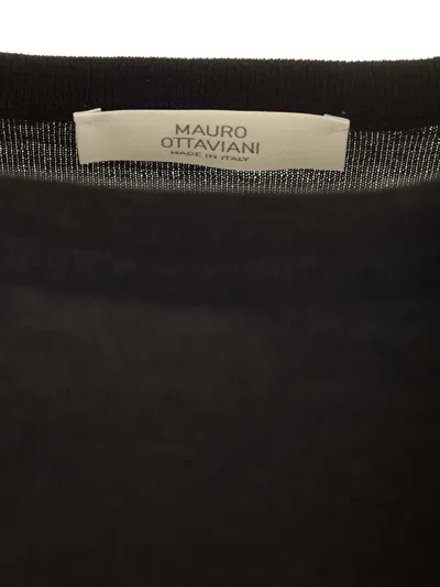 Mauro Ottaviani Crewneck Sweater In Wish Wool Knitwear Black