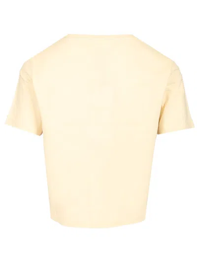 MAISON KITSUNÉ CROP T-SHIRT BEIGE 