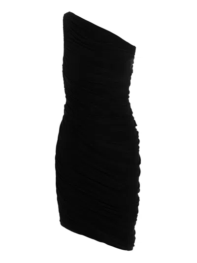 Norma Kamali Diana One-shoulder Dress In Black