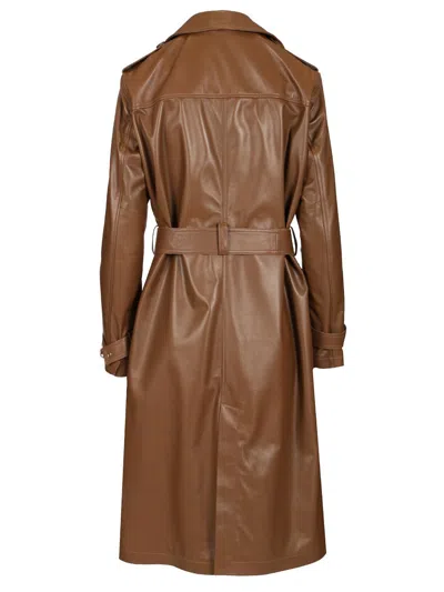 Fay Double-breasted Trench Coat Jackets Brown