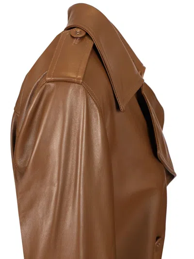 Fay Double-breasted Trench Coat Jackets Brown