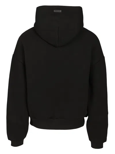Fear Of God Logo Embossed Hoodie In Black
