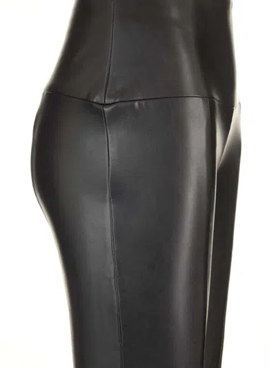 Norma Kamali Spat Faux Leather Flared Leggings