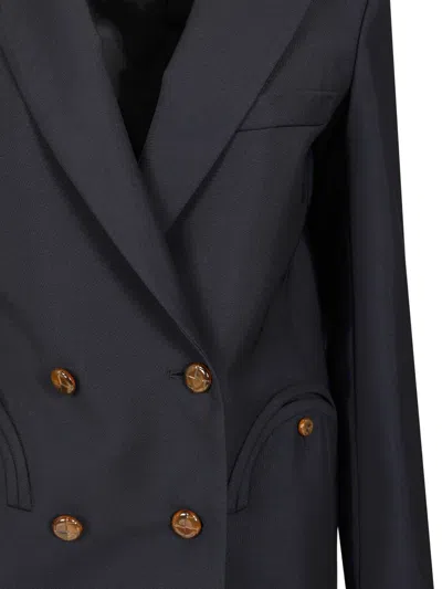 Blazé Milano Missy Double-breasted Cotton-blend Blazer