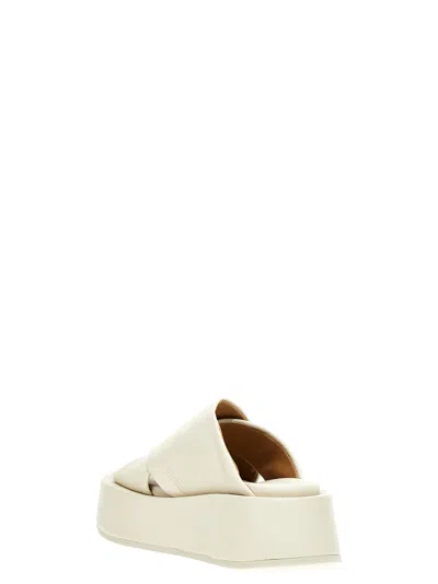 Marsèll Slide Sandals With Criss-cross Straps And Platform Sole