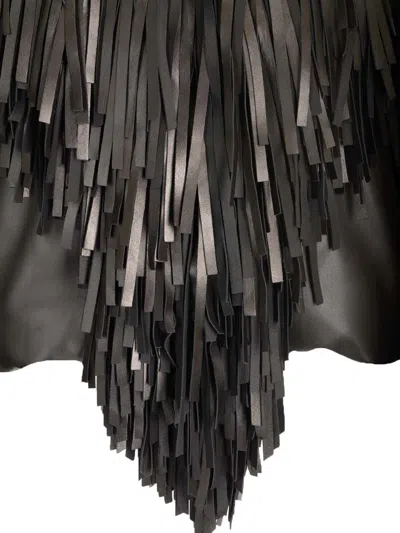 Alaïa Fringed Bomber Jacket Jackets Black