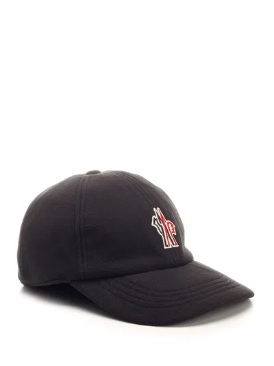 Moncler Gabardine Baseball Cap Hats Black