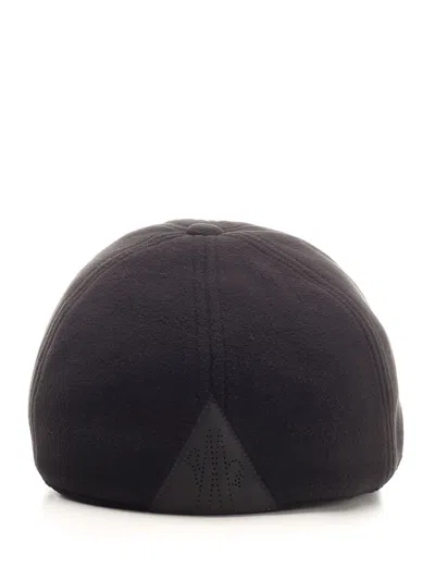 Moncler Gabardine Baseball Cap Hats Black