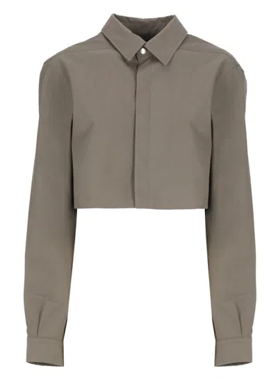 Rick Owens Grey Cotton Shirt