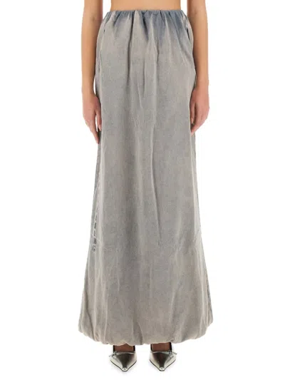 Diesel Gathered Detail Maxi Skirt With Elastic Waistband