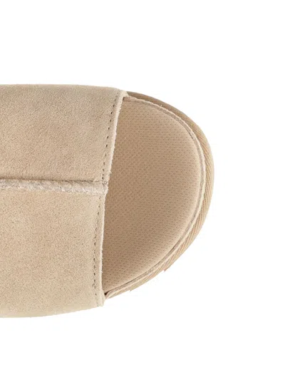 Ugg Womens Goldenstar Hi Suede Platform Sandals Beige Eur 40 / 7 Uk