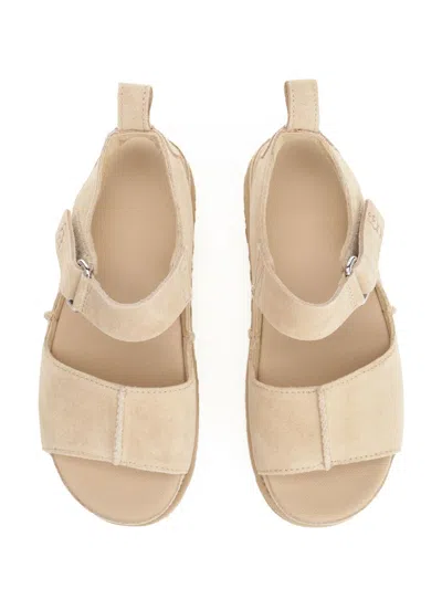 Ugg Womens Goldenstar Hi Suede Platform Sandals Beige Eur 40 / 7 Uk