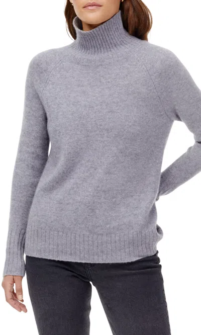 Italic Emma Cashmere Relaxed Turtleneck Sweater In Blue