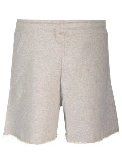 Ganni Grey Shorts With Drawstring Trousers Grey