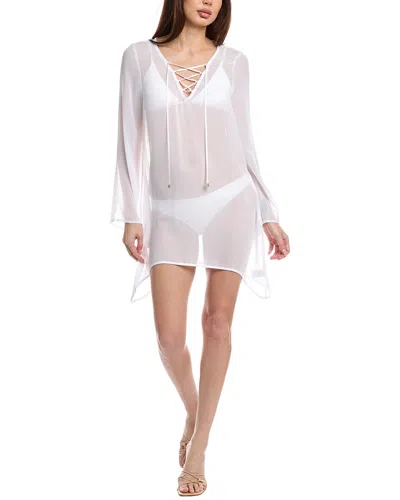 Ibiza Bell Sleeve Lace Neck Tunic Cover-up