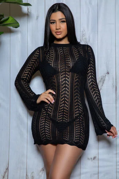 Fashnzfab Kinsley Crochet Mini Dress