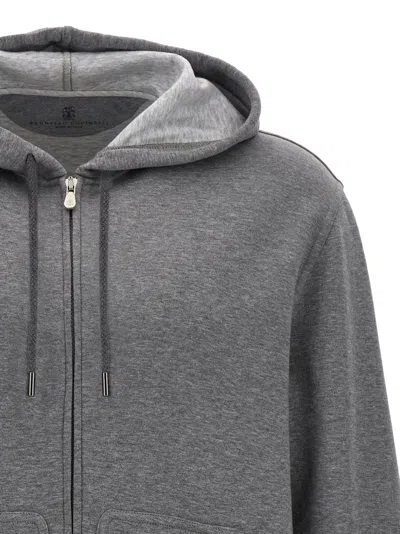 Brunello Cucinelli Hoodie Sweatshirt Gray