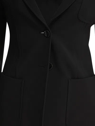 Max Mara Single-breasted Open Back Jacket In Black