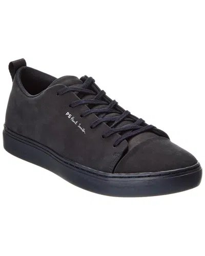 Paul Smith Navy Blue Leather Sneakers
