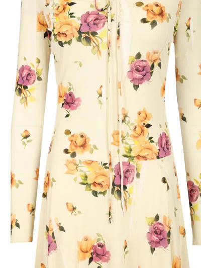 Acne Studios Jersey Midi Dress Dresses Multicolor