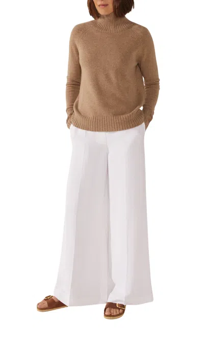 Italic Emma Cashmere Relaxed Turtleneck Sweater In Neutral
