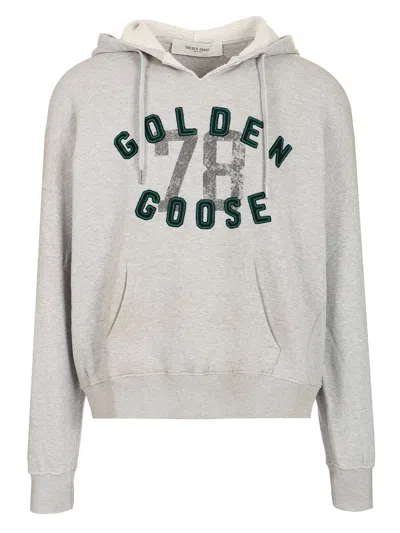 Golden Goose Vintage-inspired Unisex Hoodie With Ribbed Sides
