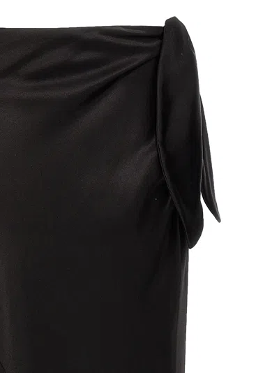 Saint Laurent Knot Maxi Skirt Skirts Black