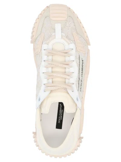 Dolce & Gabbana Nsl Lace-trimmed Low-top Sneakers