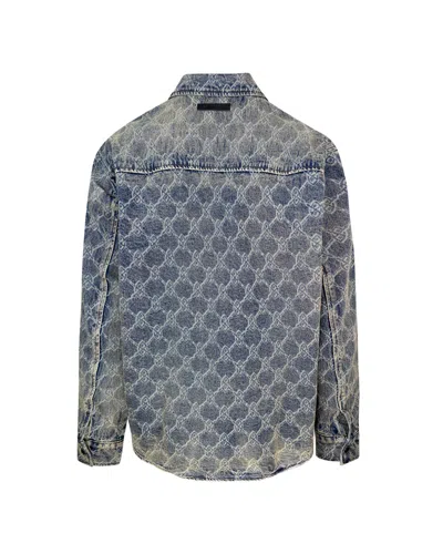 Daily Paper Camicia Blue Shield Laser Denim